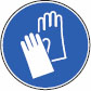 Gebotszeichen: Handschutz benutzen!