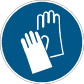 Gebotszeichen: Handschutz benutzen!