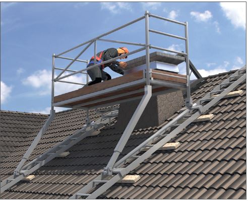 Ein Gerüst für den Schornstein