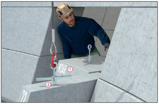 Montage von Fertigteilen