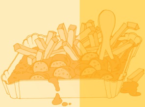 Currywurst mit Pommes