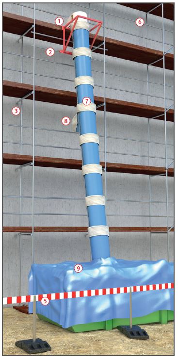 Schuttrutsche Komplettansicht