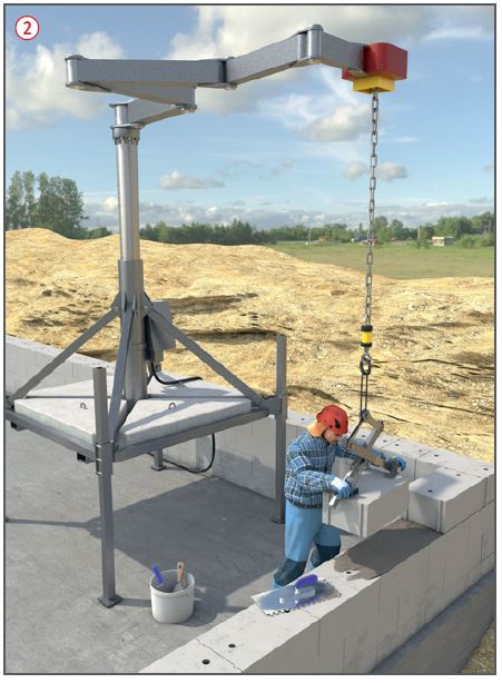 Mauersteinversetzgerät