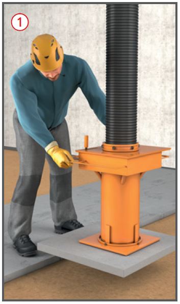 Versetzen von Platten mit einem Saugheber