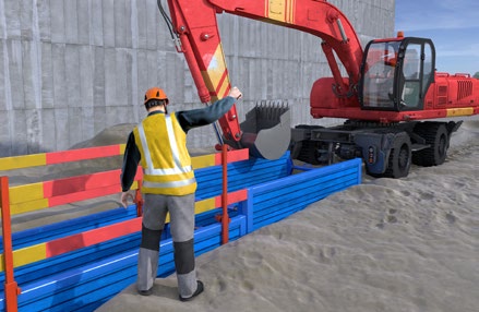 Abb. 112 Absturzsicherung am Verbau