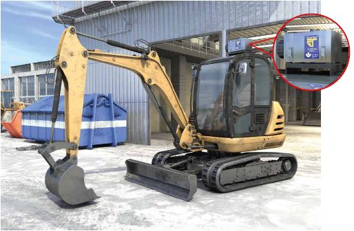 Abb. 17 Bagger mit Schutzbelftung