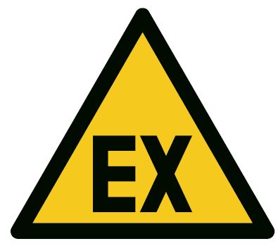 Abb. 35 Warnung vor explosionsfhiger Atmosphre Warnzeichen D-W021