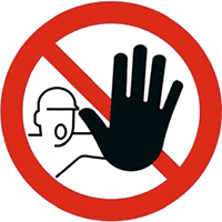 Abb. 37 Zutritt fr Unbefugte verboten; Verbotszeichen D-P006