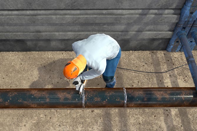 Abb. 40 Persnliche Schutzausrstungen bei Arbeiten mit dem Winkelschleifer