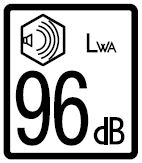 Abb. 42 Kennzeichnung des Schallleistungspegels an einer Maschine