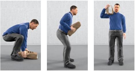 Abb. 48 Rckengerechte Hebe- und Tragetechnik