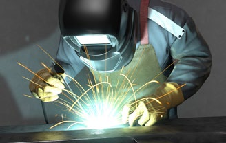 Abb. 64 Schweien nur mit Schutzausrstungen