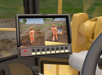 Abb. 74 Splitscreen-Monitor fr Rckraum- und Seitenkamera