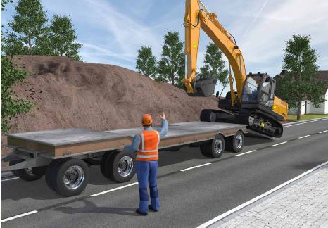 Abb. 83 Verladen eines Baggers