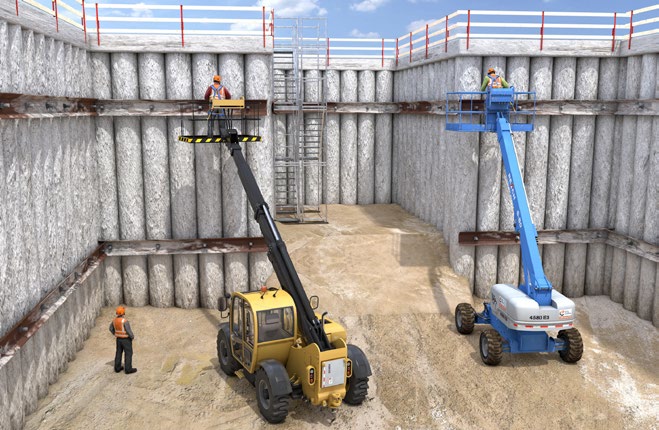 Abb. 89 Hubarbeitsbhne und Teleskopstapler fr das Heben von Personen