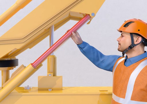 Abb. 94 Formschlssige Sicherung des Hubgerstes durch Absttzmanschette