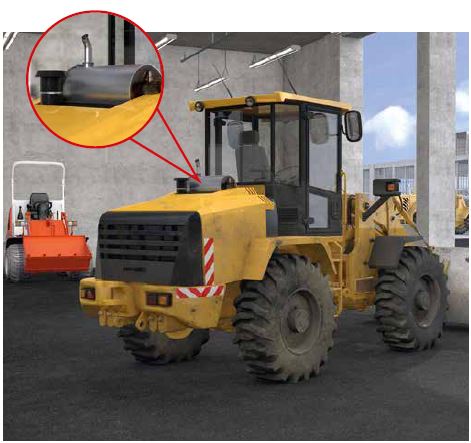 Abb. 95 Nachtrglich montierter DPF ohne Beeintrchtigung der Sicht