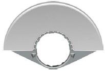 Abb. 64 Beidseitig abdeckende Schutzhaube fr Winkelschleifer (empfohlen fr das Trennschleifen mit kunstharzgebundenen Schleifscheiben)