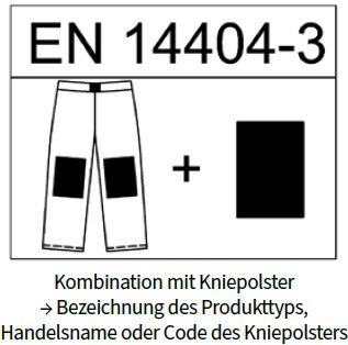 Abb. 77 Kennzeichnung f�r die Bekleidung des Knieschutztyps 2 nach DIN EN 14404-3 bei Leistungsstufe 0