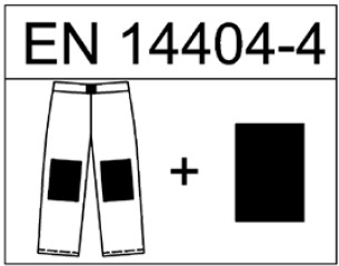 Abb. 81 Kennzeichnung f�r die Bekleidung des Knieschutztyps 2 nach DIN EN 14404-4