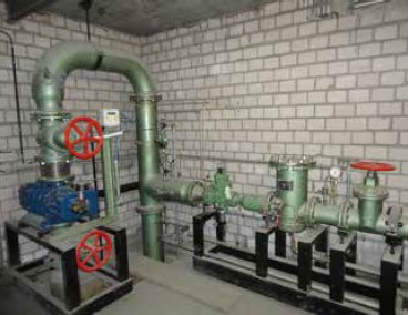 Abb. 23 Erdgasanschluss in bergabestation