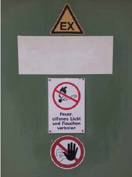 Abb. 25 Hinweistafel Ex.zone