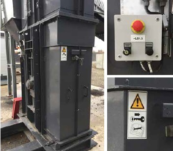 Abb. 33 Becherwerk-Klappe mit Schlssel-Transfer-System und Vor-Ort-Schaltung