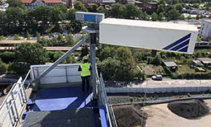 Abb. 78 Siebanlage mit festmontiertem und schwenkbarem Kran