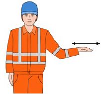 Handzeichen Rechts fahren