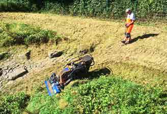 Abb. 51 Ferngesteuertes M�hger�t am Hang