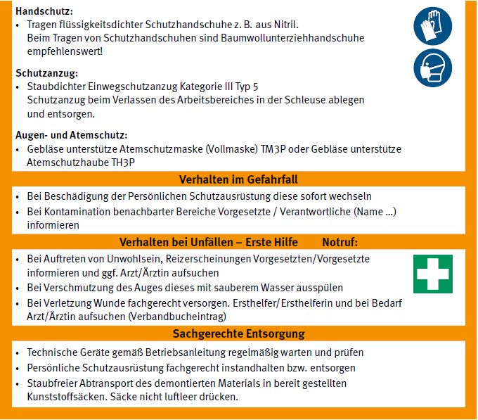 Muster-Betriebsanweisungen Leichtbauwnde