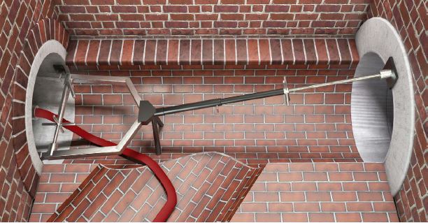 Abb. 17 Absperrelement mit Ausschubsicherung