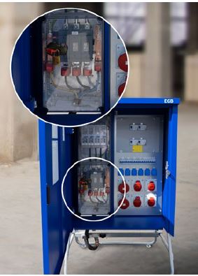 Abb. 9 Baustromverteiler mit Festanschluss