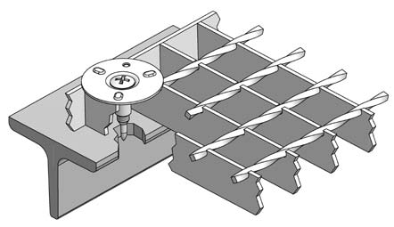 Befestigung mit Halteflansch, Setzbolzen