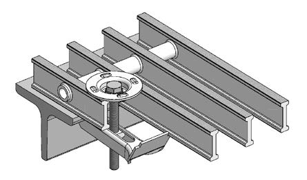 Befestigungen ohne Verschiebesicherung, GFK-Rost pultrudiert