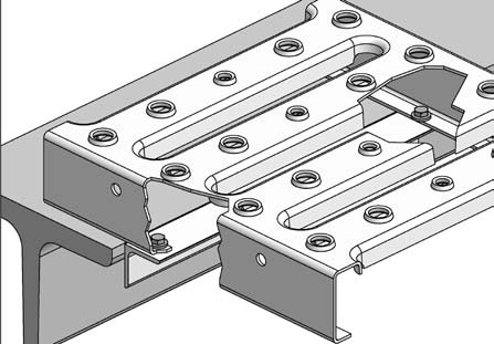 Sicherung gegen Verschieben durch angeschraubten Anschlag