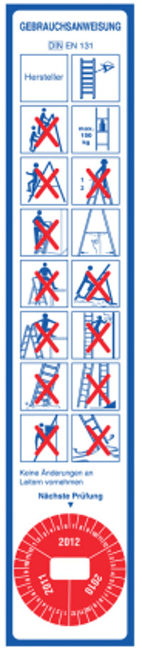 Sicherheitshinweise für Leitern