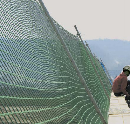 Randsicherung mit Schutznetzen