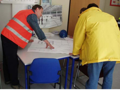 Einweisung anhand von Plnen und projektspezifische Unterweisung