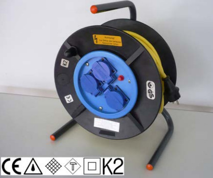 Für Baustellen geeigneter Leitungsroller