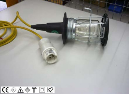 Baustellenleuchte (42 Volt), geeignet für elektrotechnisch enge Räume