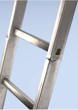 Abb. 69 Beispiel einer stark beschdigten Leiter, die nicht mehr verwendet werden darf