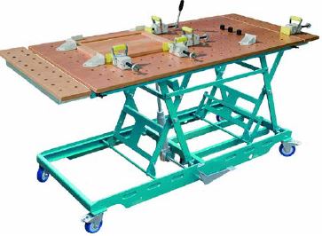 Abb. 12 Montagetisch, hhenverstellbar und verfahrbar