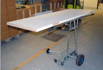 Abb. 32 Plattenschwenkwagen  Platte waagrecht geschwenkt