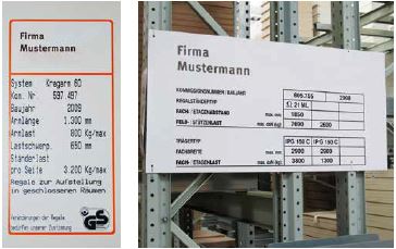 Abb. 63 Kennzeichnung an Regalen