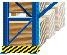 Abb. 66 Regal mit Anfahrschutz