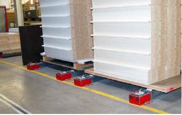 Abb. 71 Beispiel fr Ablaufsicherungen an Rollenbahnen