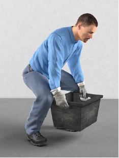 Abb. 94 Beidhndiges Heben von schweren Lasten