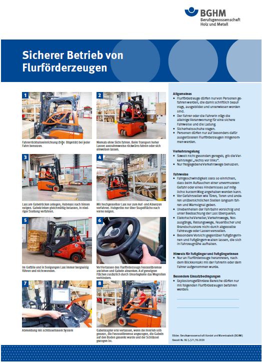 Sicherer Betrieb von Flurfrderzeugen