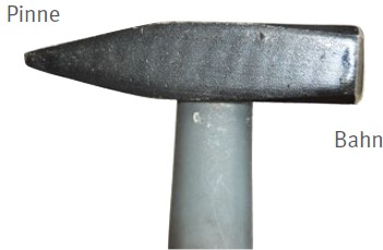 Abb. 12 Bezeichnungen am Hammerkopf
